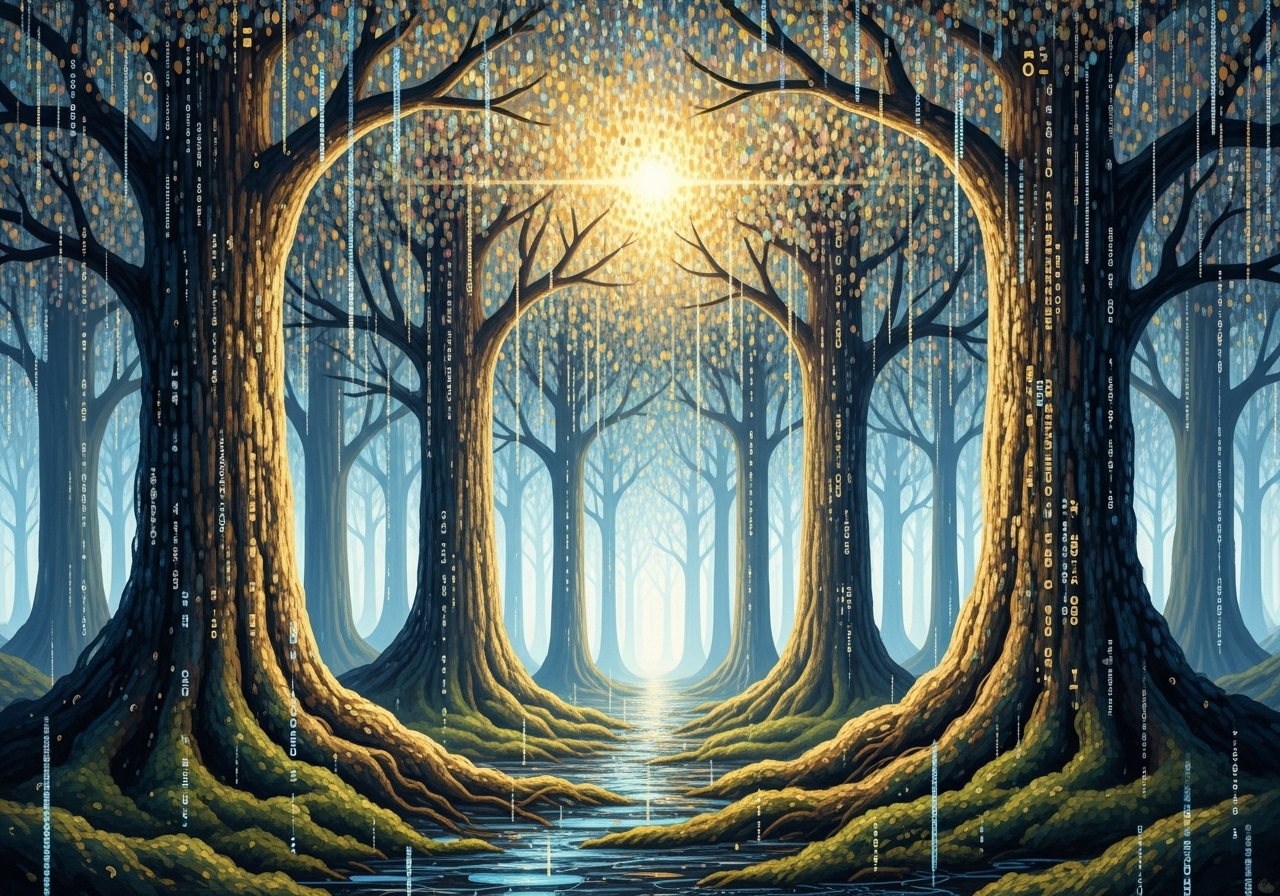 AI画作：数据森林